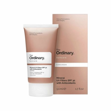 ☀️ The Ordinary – Mineral UV Filters SPF 30 with Antioxidants  💧 ذا أورديناري – واقي شمس معدني بمعامل حماية SPF 30 ومضادات أكسدة