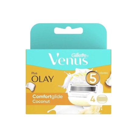 شفرات جيليت فينوس كومفورت جلايد بلس أولاي بجوز الهند (Gillette Venus Comfortglide Plus Olay Coconut Refills)