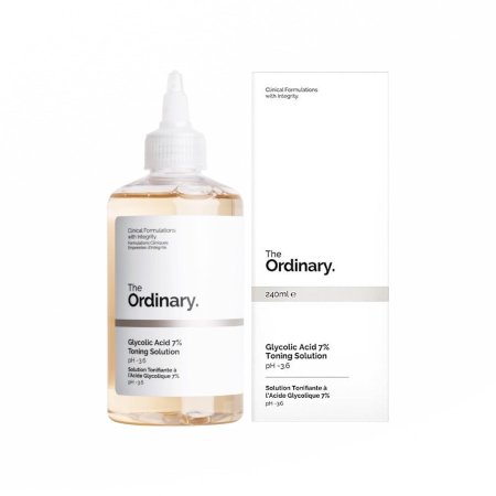 The Ordinary Glycolic Acid 7% Toning Solution محلول مقشر لطيف يساعد على إزالة خلايا الجلد الميتة وتحفيز تجدد البشرة