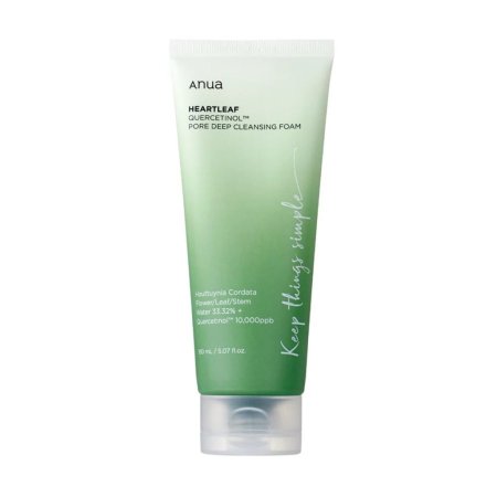 أنوا هارتليف + كويرستينول – غسول رغوي لتنظيف المسام بعمق - Anua Heartleaf + Quercetinol™ Pore Deep Cleansing Foam